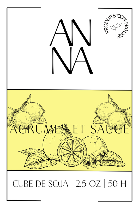 CUBE DE CIRE - AGRUMES ET SAUGE