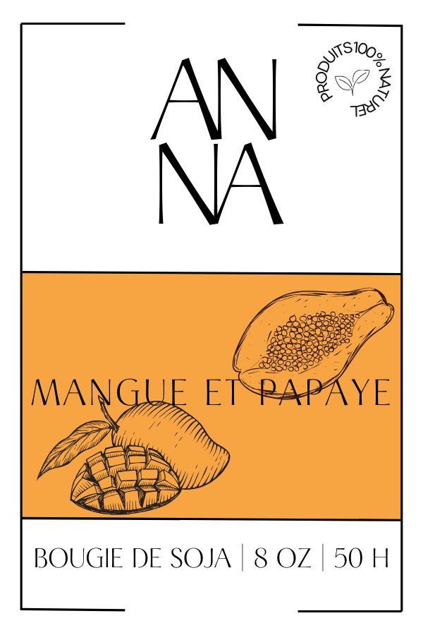BOUGIE - MANGUE ET PAPAYE